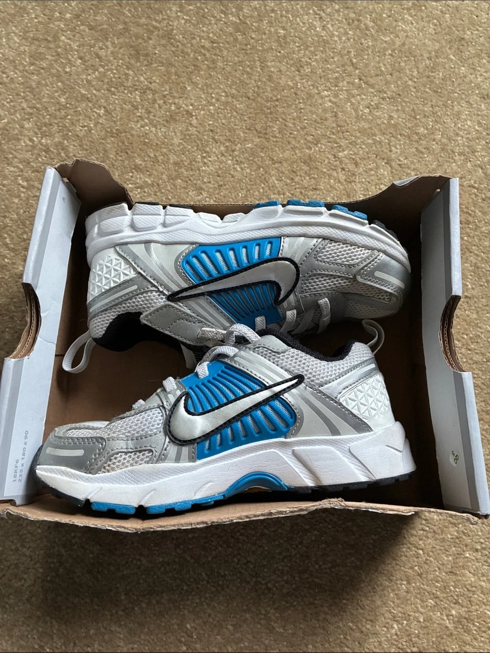 Nike Kids White, Blue & Black Athletic Sneakers